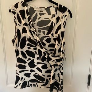 Black and white print cami top